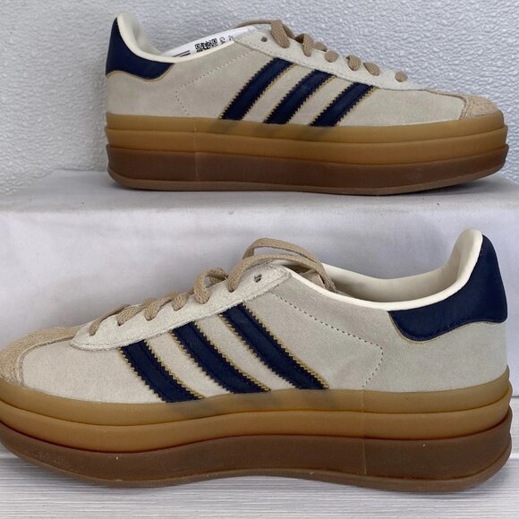 Adidas Originals Gazelle Bold Women’s Sneakers – Cream/Navy (Size 5.5) - Picture 1 of 10